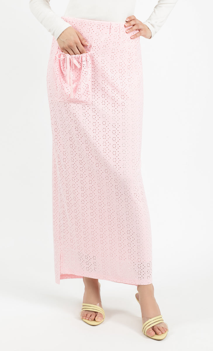Pink store knit skirt