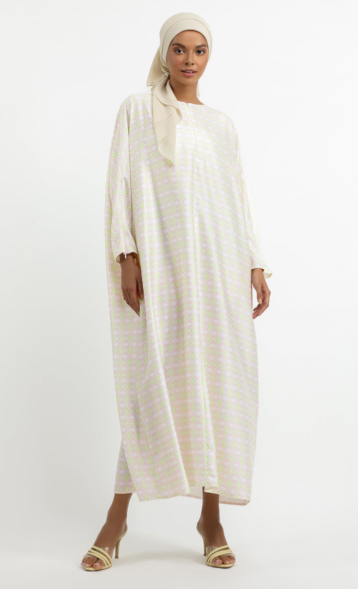 Long white cheap caftan