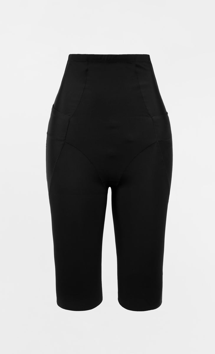 The Cashmere Tummy Tucker Vest Black shapewear tones waist flattens tum