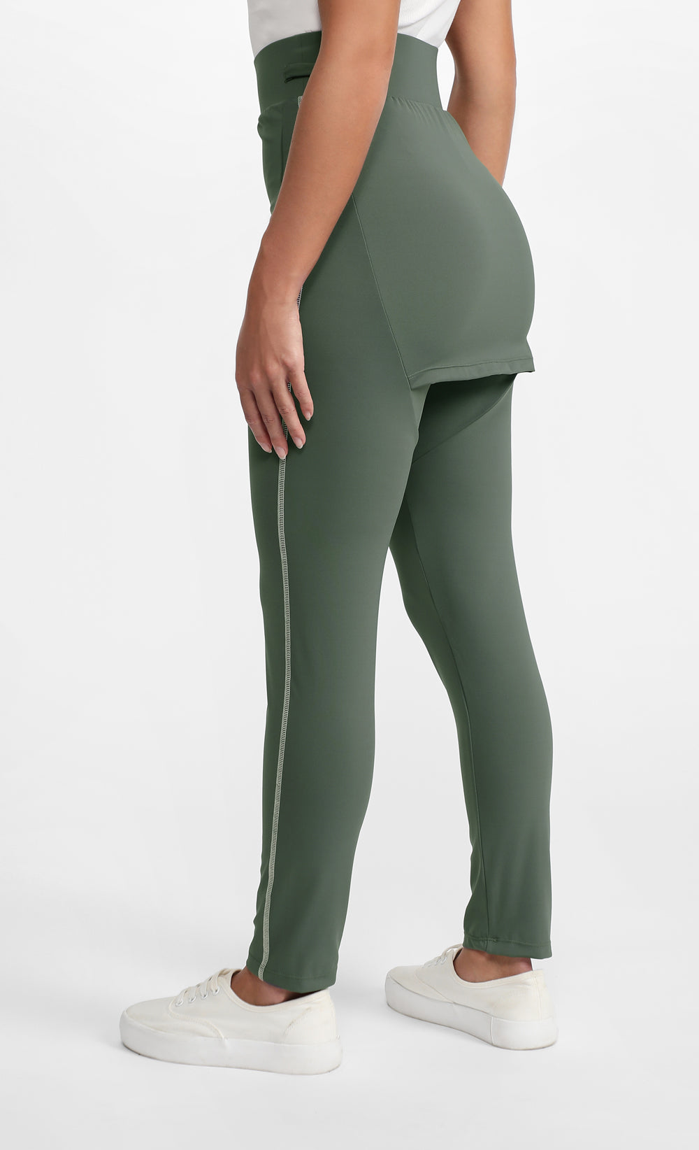 Attached Skirt Swim Leggings in Dusty Sage – LILIT. Store