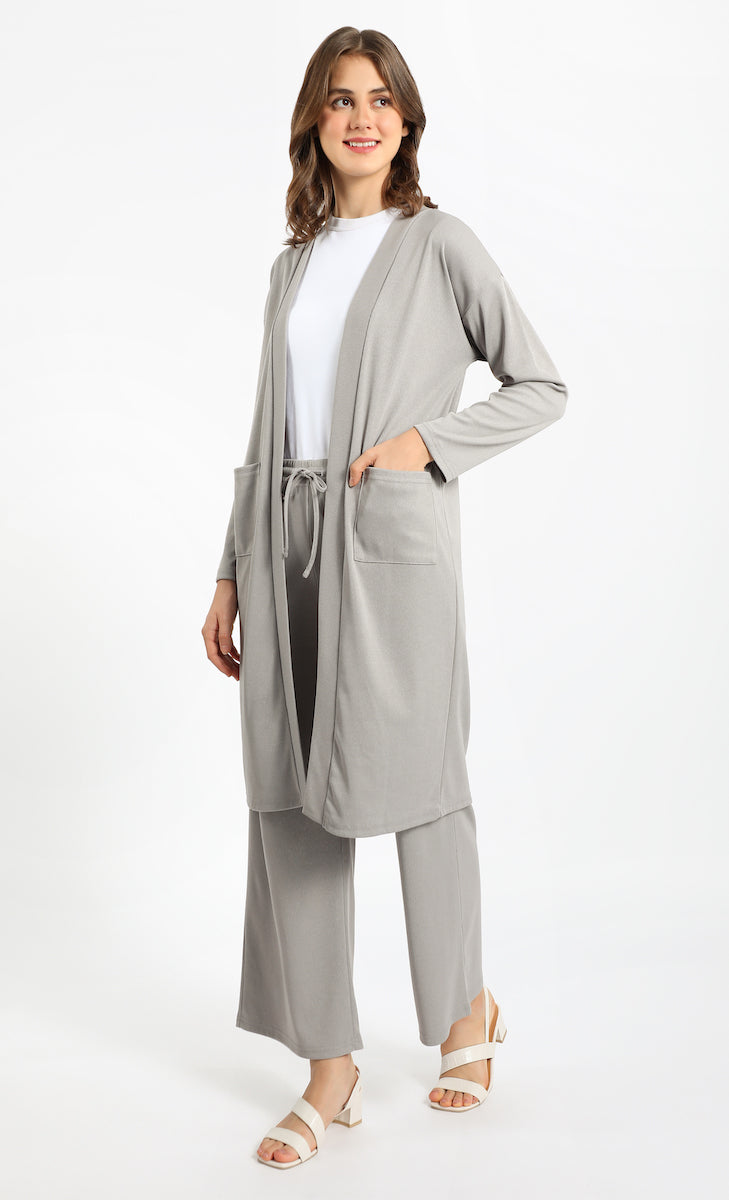 Loungewear set sales with long cardigan