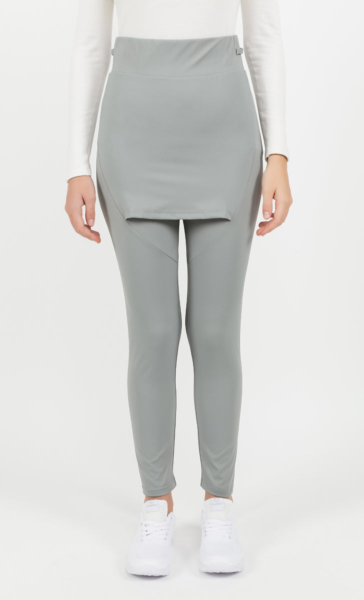 Attached Skirt Swim Leggings in Grey LILIT. Store