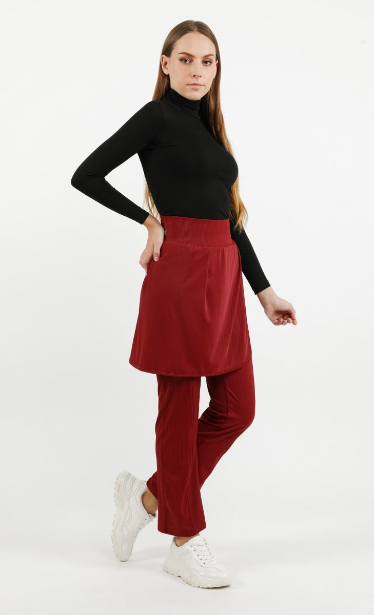 Red skirt pants outlet