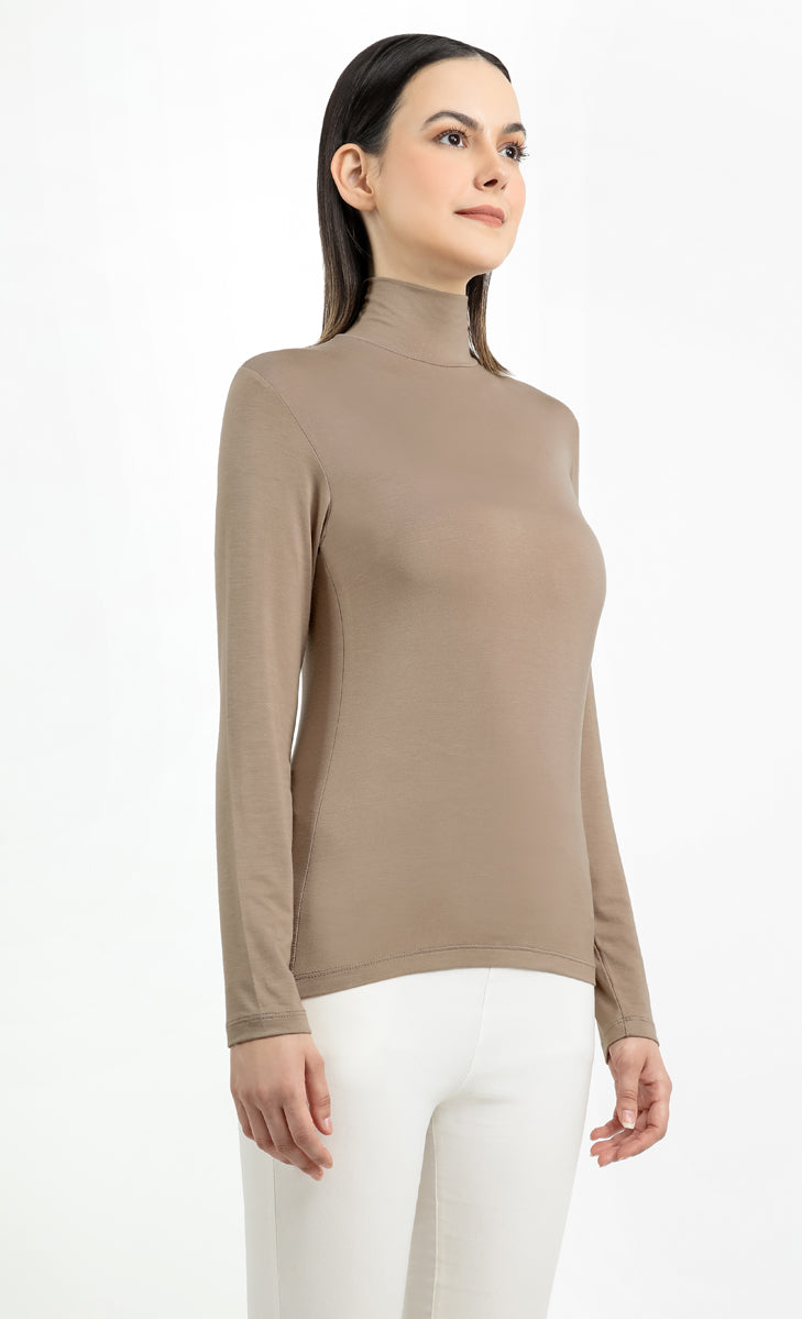 Long sleeve turtleneck womens top